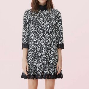 rebecca taylor dot embroidered dress Rebecca Taylor Birdseye Dot Wrap Dress main image 1